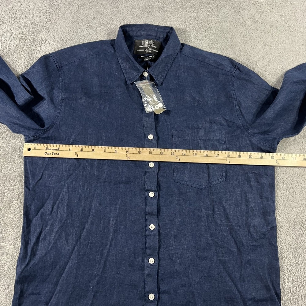 J Crew Shirt Womens 10T Blue Baird McNutt Irish Linen Classic Fit Button Up New - Picture 5 of 11